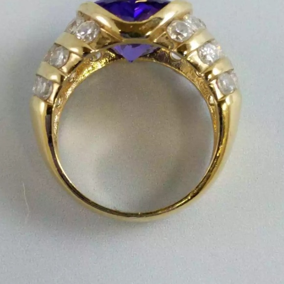 ๐๐๐๐๐๐๐๐Vintage EUC Sterling 925 4.5 Topaz Purple Ring - Picture 3 of 6